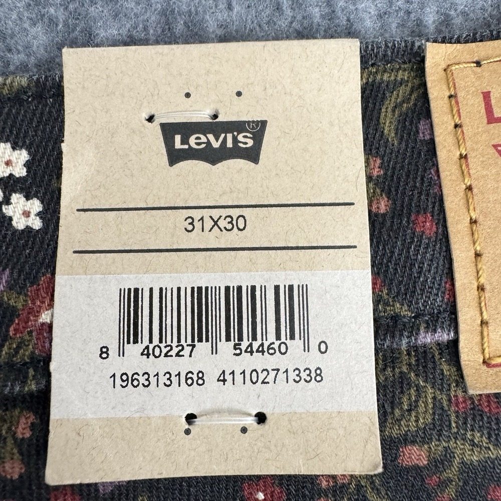 Levi's 314 Shaping Straight Floral Jeans Women's 31x30 Mid‎ Rise NWT HyperSoft - Picture 5 of 15